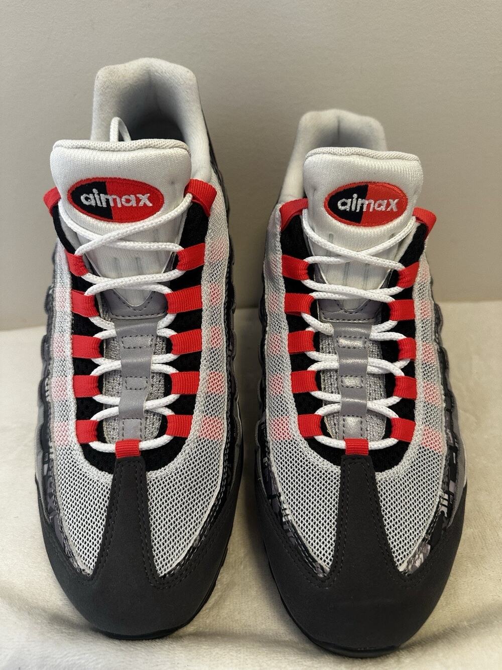 2017 Nike x Atmos Air Max 95 Crimson Print Mens 10.5 AQ0925-002 Red We Love Nike